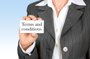Terms and Conditions on a Card